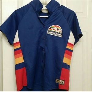 Girls throwback button up nugget jersey